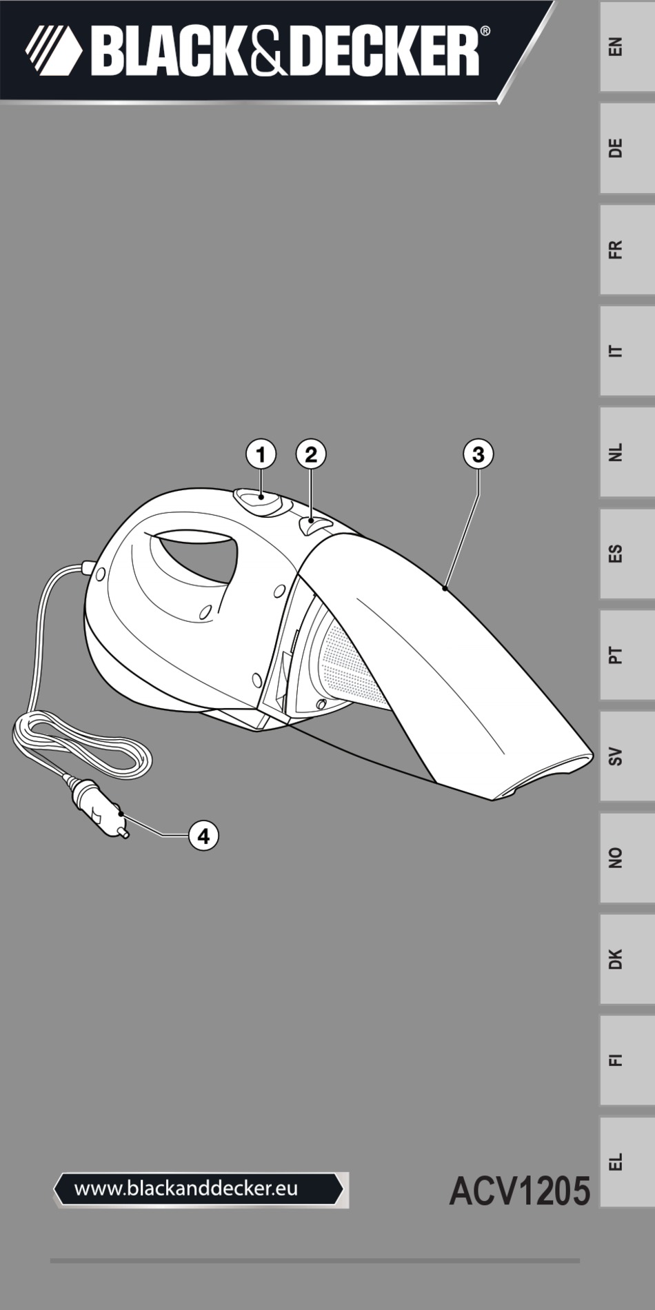 BLACK & DECKER DUSTBUSTER ACV1205 USER MANUAL Pdf Download ManualsLib