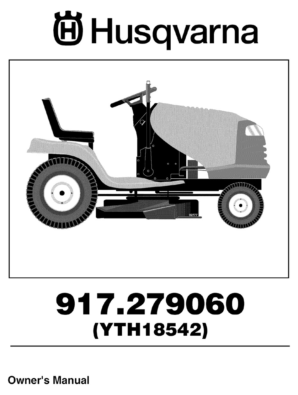 HUSQVARNA YTH18542 OWNER'S MANUAL Pdf Download | ManualsLib