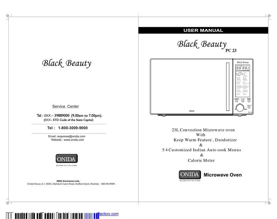 Onida Black Beautypc 23 User Manual Pdf Download Manualslib