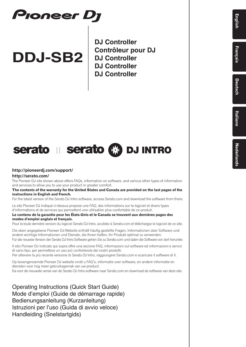 Pioneer Ddj Sb2 Operating Instructions Manual Pdf Download Manualslib