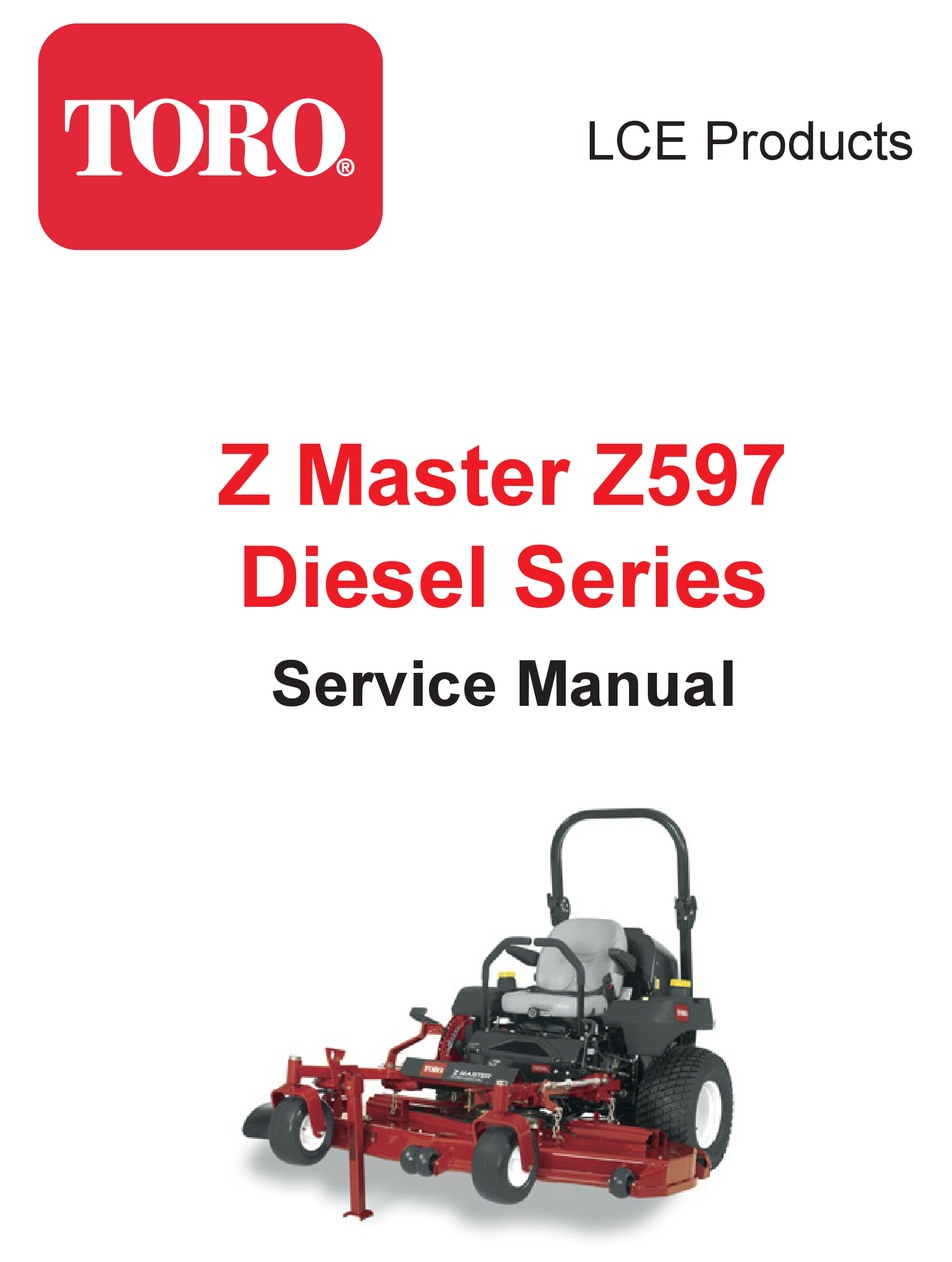 Toro Z Master Z597 Service Manual Pdf
