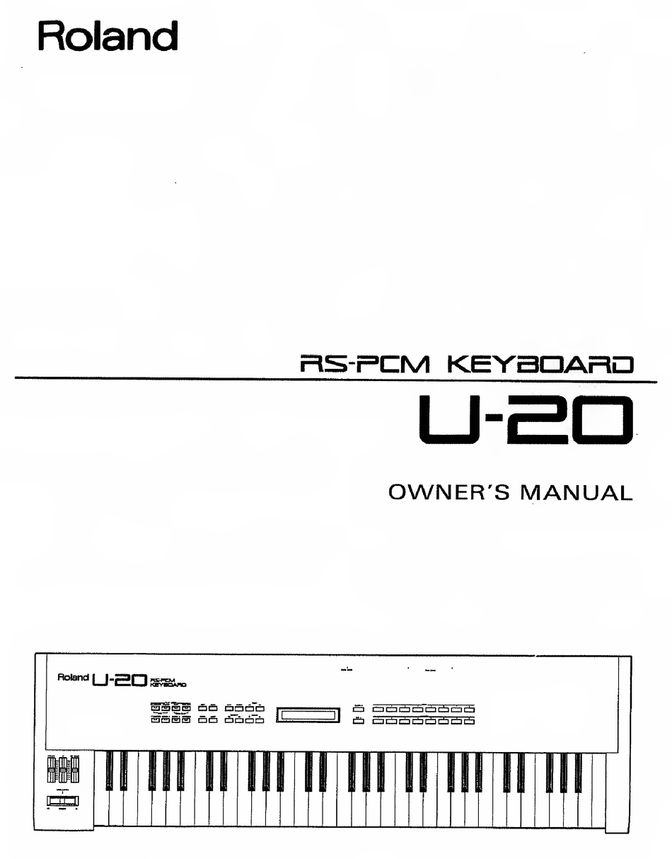 Roland U Owner S Manual Pdf Download Manualslib