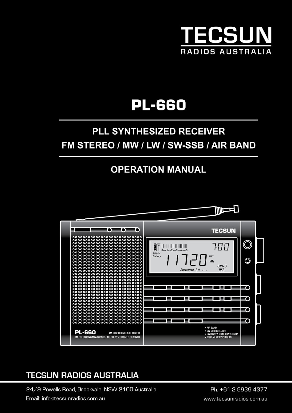 Tecsun Pl 660 Operation Manual Pdf Download Manualslib