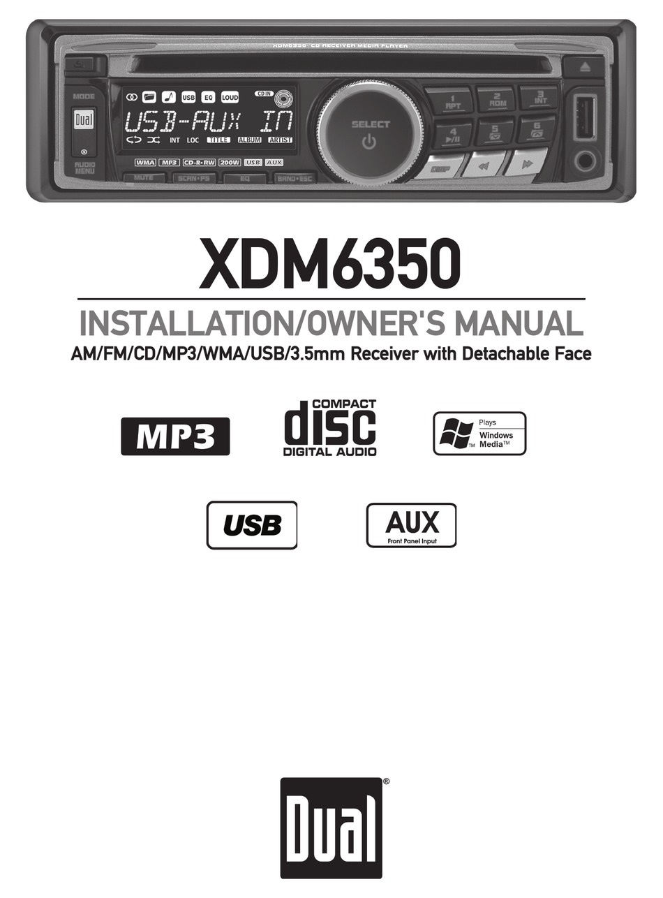 DUAL XDM6350 INSTALLATION & OWNER'S MANUAL Pdf Download | ManualsLib