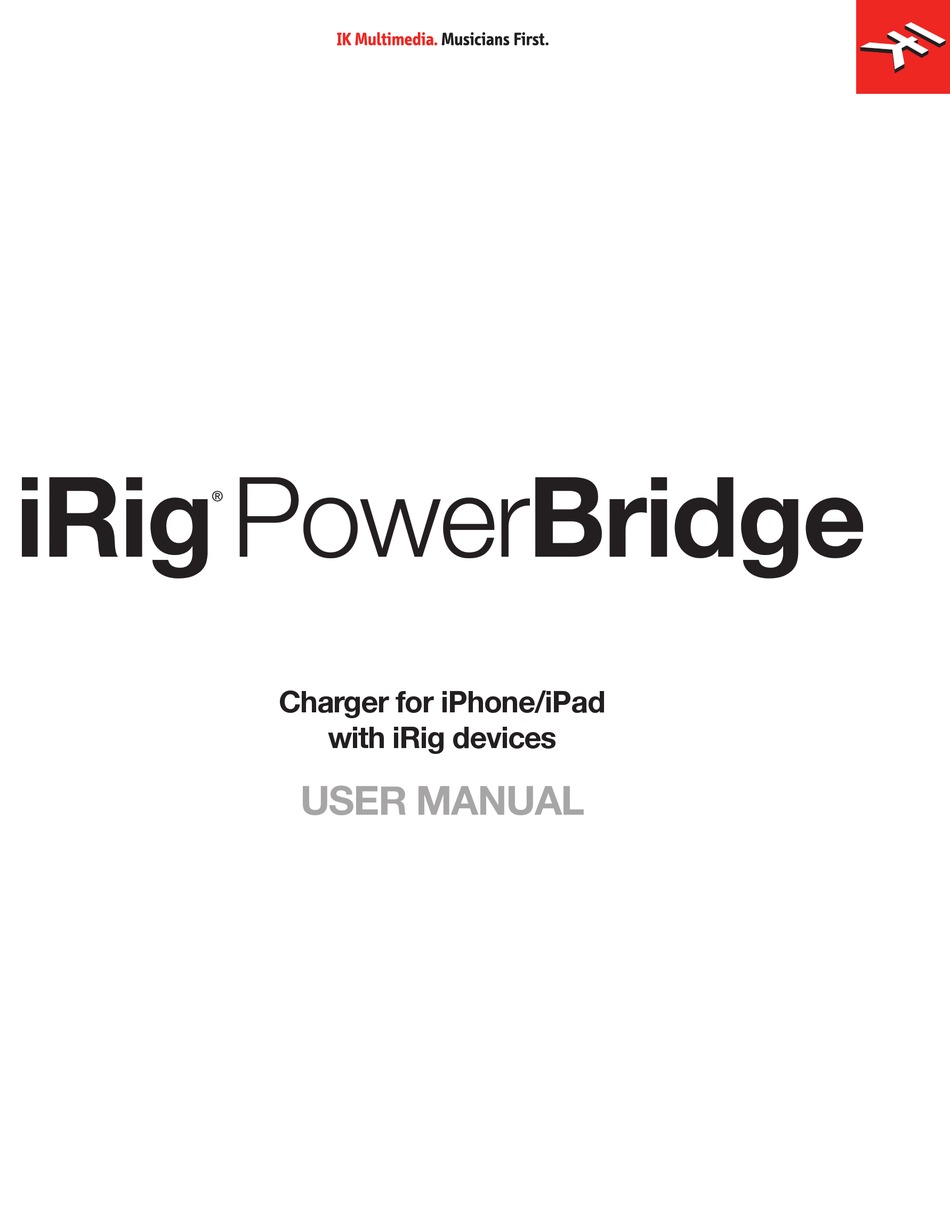 IK MULTIMEDIA IRIG POWERBRIDGE USER MANUAL Pdf Download | ManualsLib