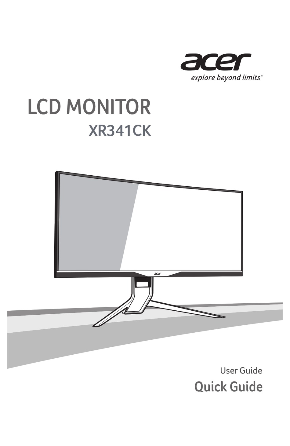 Mounting The Monitor - Acer XR341CK 