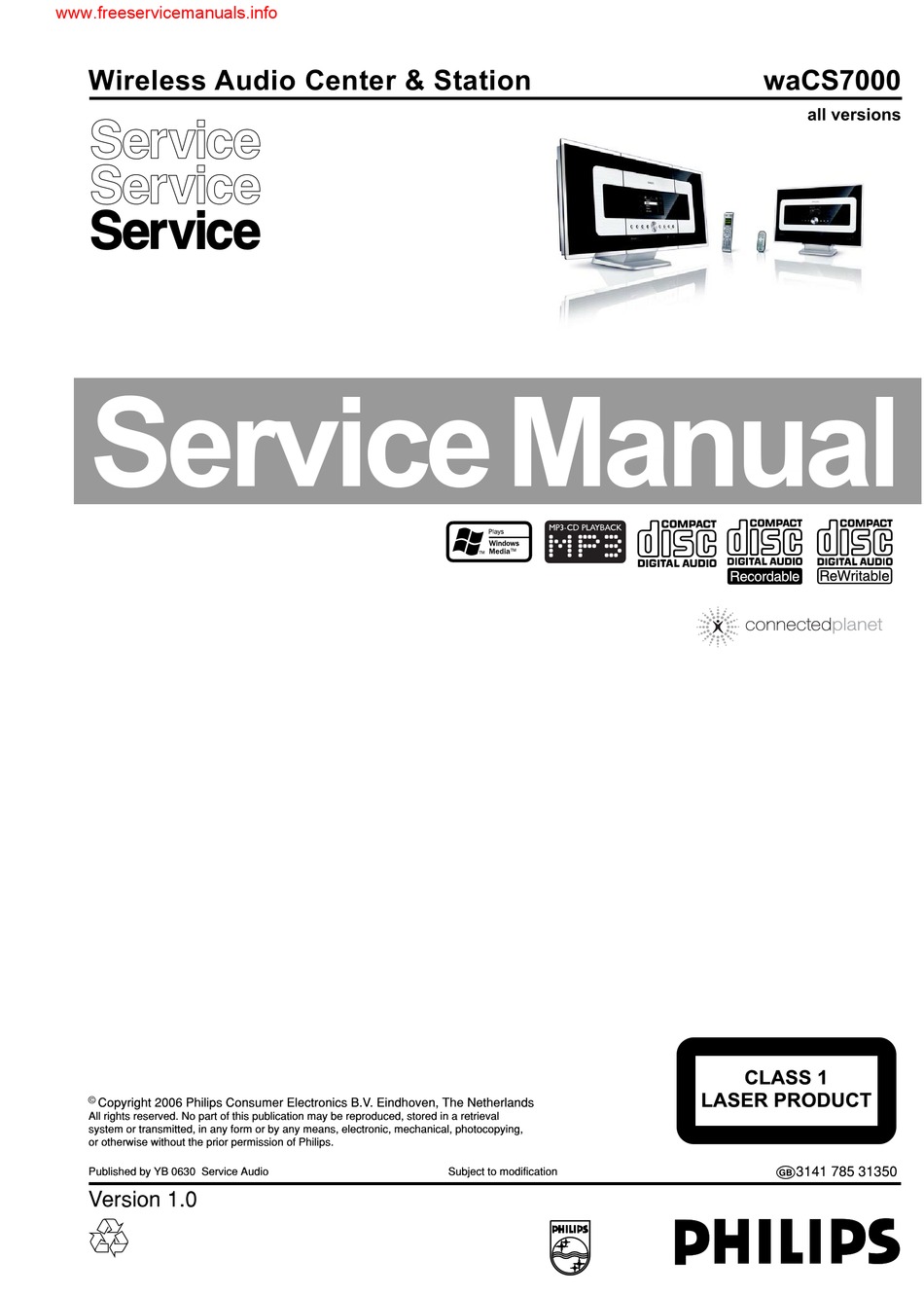 PHILIPS WACS7000 SERVICE MANUAL Pdf Download | ManualsLib