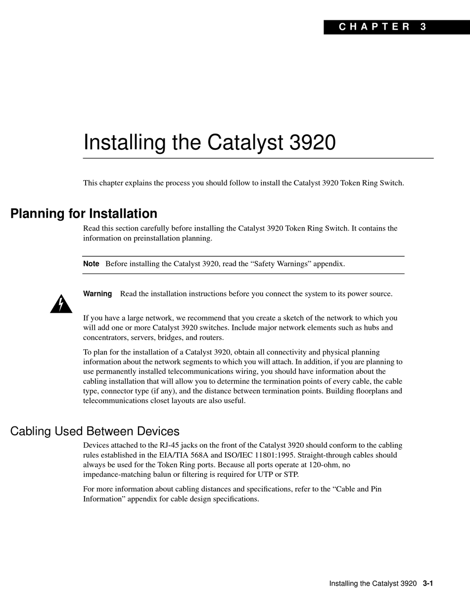 Cisco Catalyst 39 Installation Manual Pdf Download Manualslib