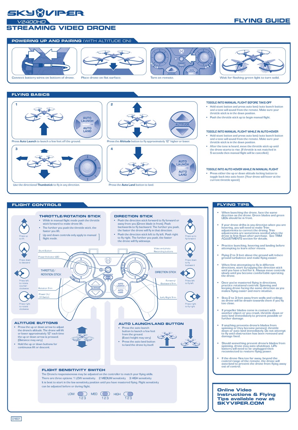 Sky Viper V2400hd Flying Manual Pdf Download Manualslib
