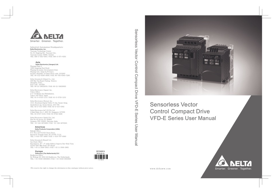 DELTA VFDE SERIES USER MANUAL Pdf Download ManualsLib