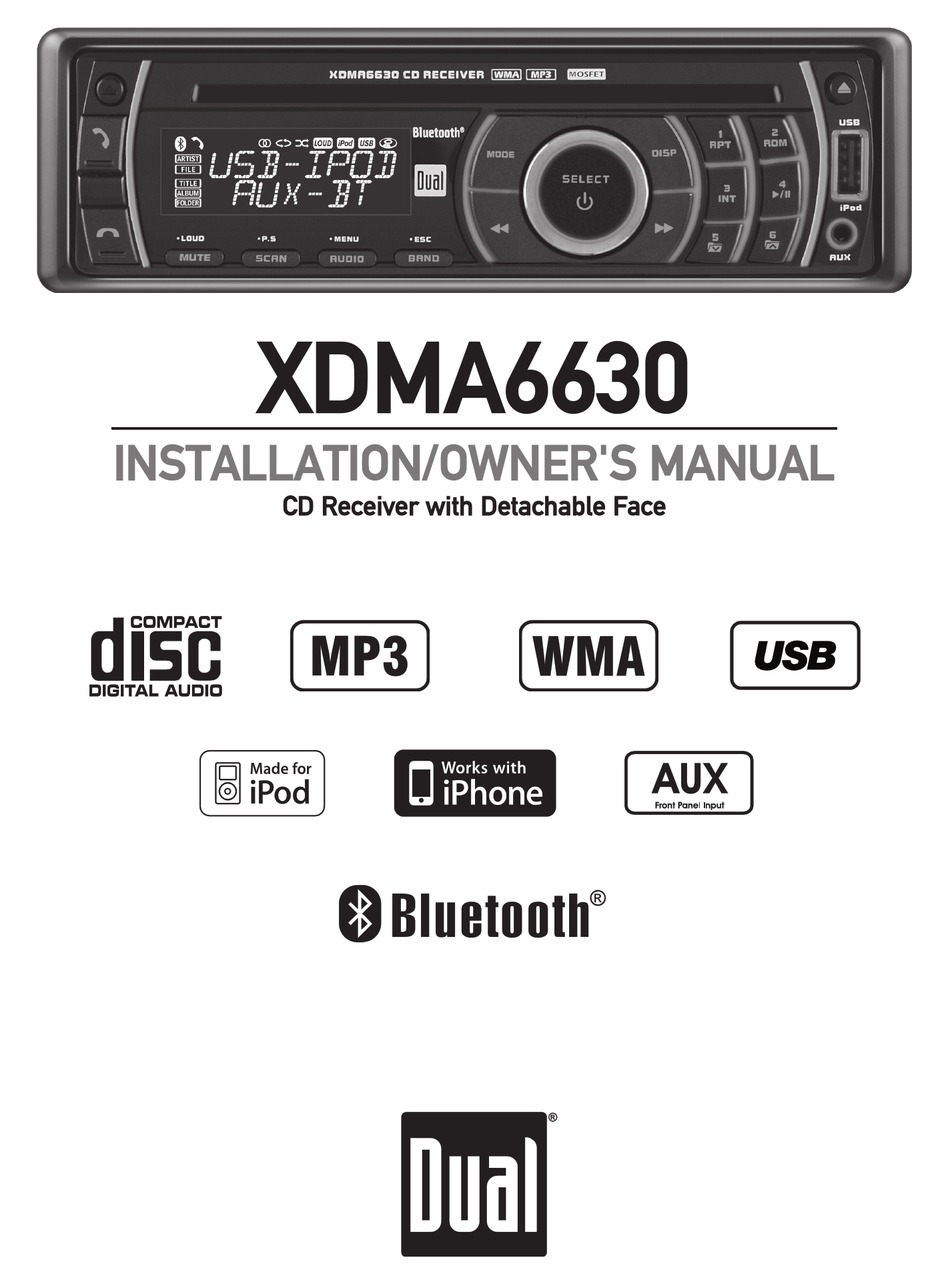 DUAL XDMA6630 INSTALLATION & OWNER'S MANUAL Pdf Download | ManualsLib
