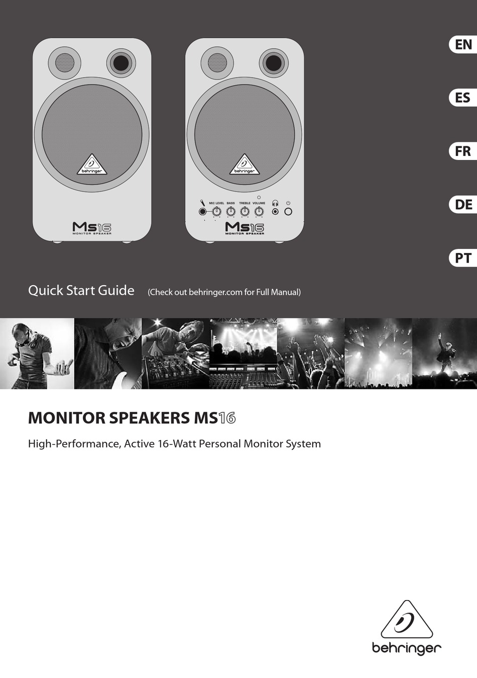 BEHRINGER MS16 QUICK START MANUAL Pdf Download ManualsLib