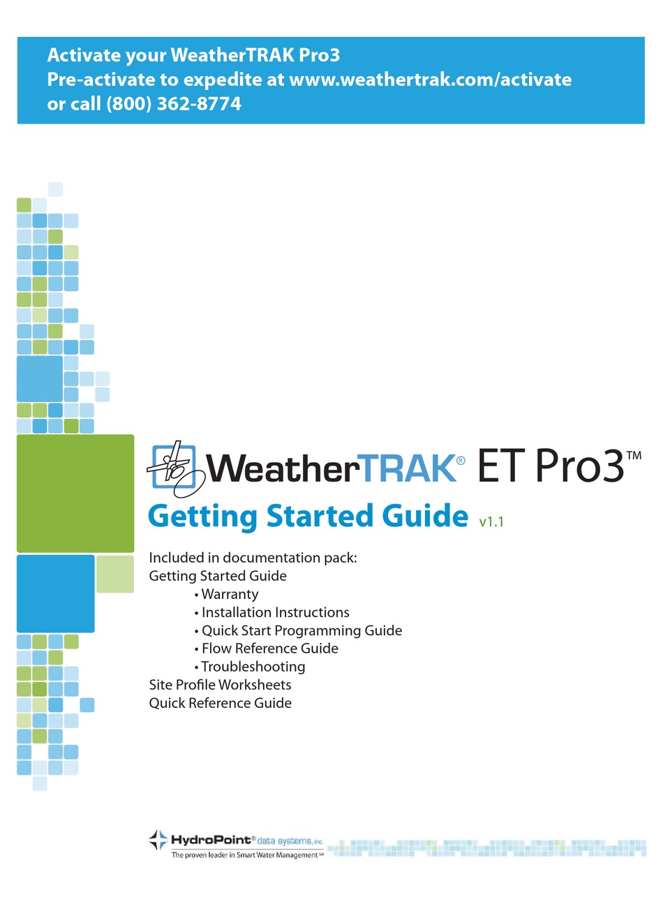 WEATHERTRAK ET PRO3 GETTING STARTED MANUAL Pdf Download ManualsLib