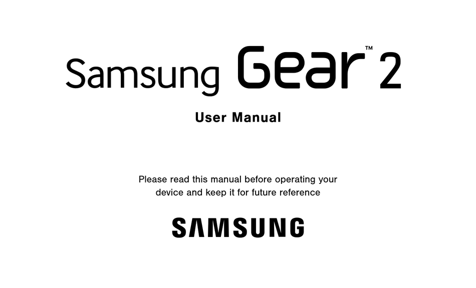 SAMSUNG GEAR 2 USER MANUAL Pdf Download ManualsLib