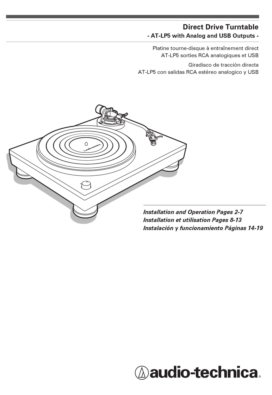 Audio Technica At Lp5 Installation And Operation Manual Pdf Download Manualslib