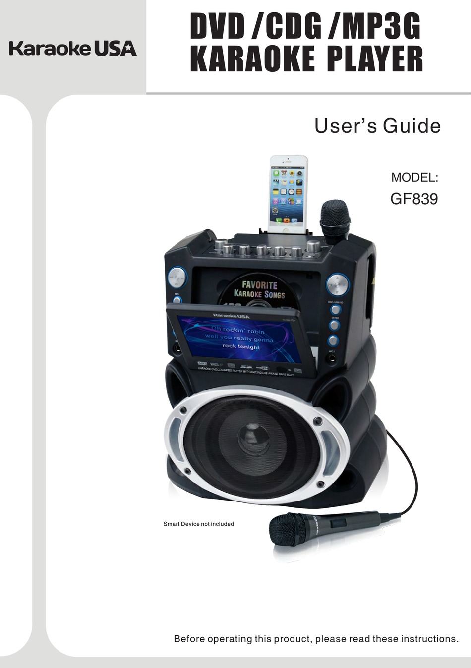 KARAOKE USA GF839 USER MANUAL Pdf Download | ManualsLib