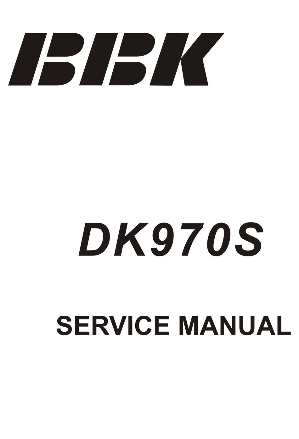 BBK DK970S SERVICE MANUAL Pdf Download | ManualsLib
