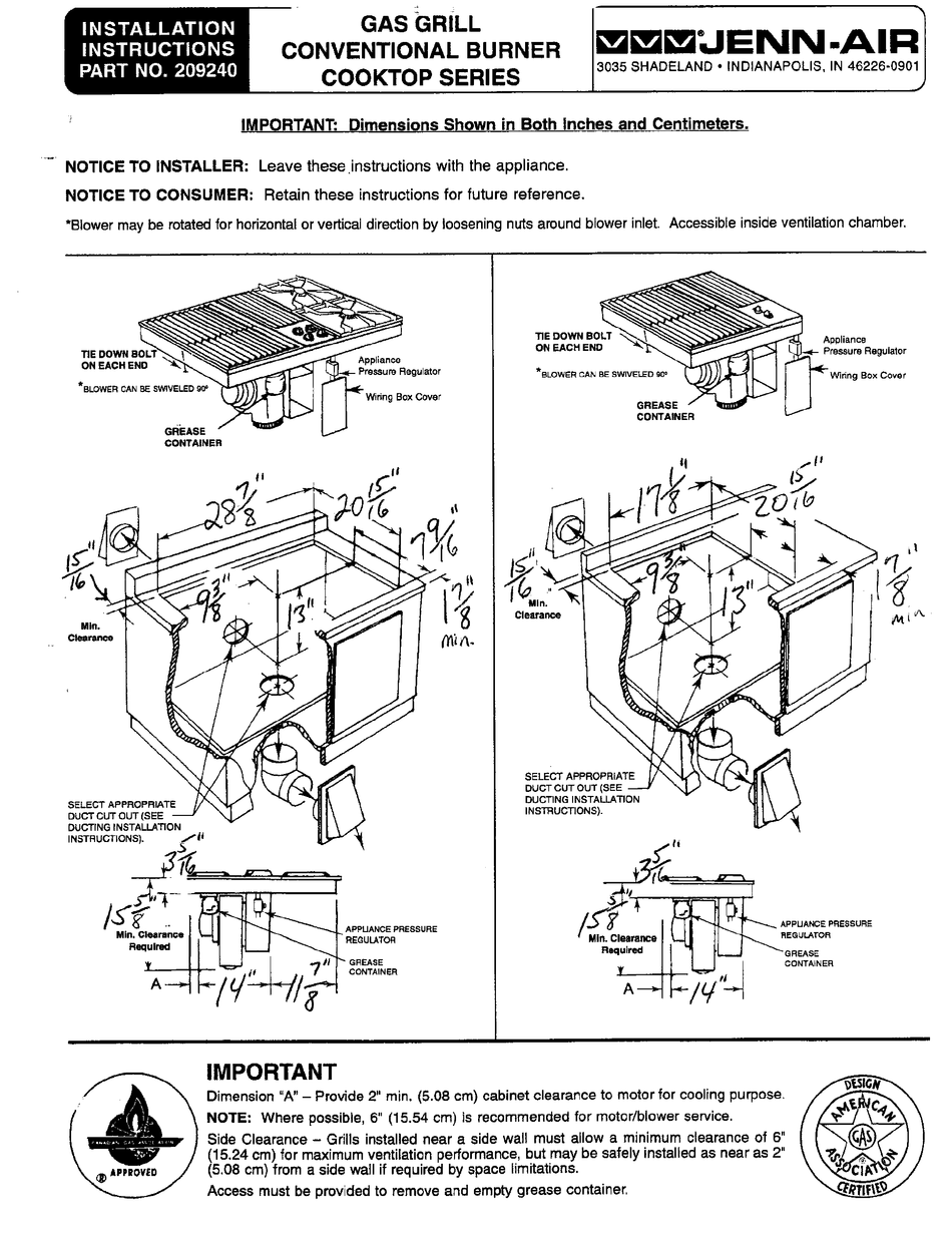 Jenn Air Installation Guide