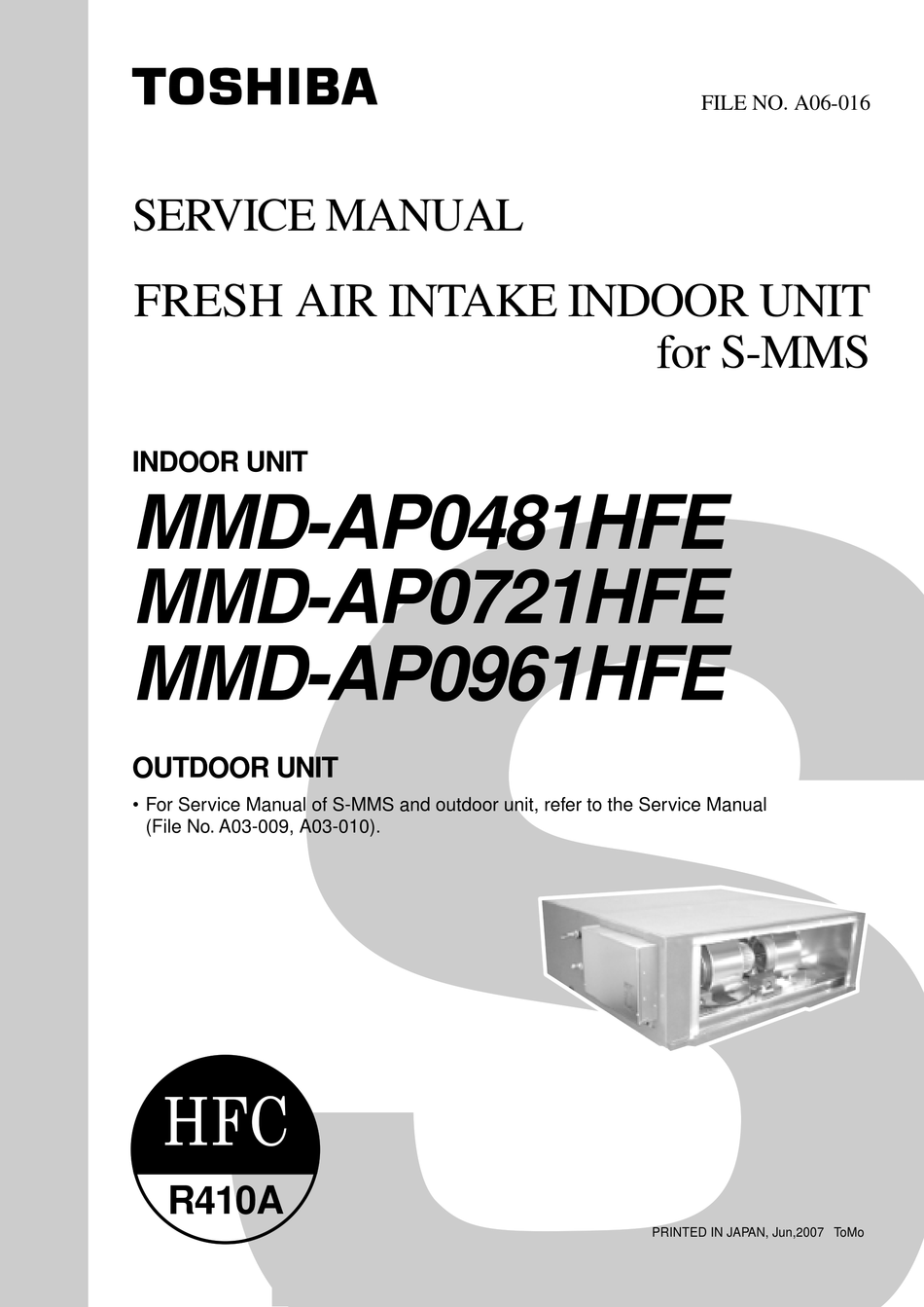 Toshiba Mmd Ap0481hfe Service Manual Pdf Download Manualslib
