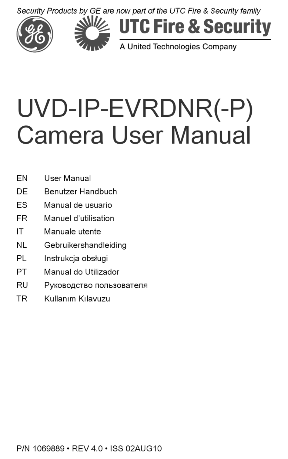 UTC FIRE AND SECURITY ULTRAVIEW UVDIPEVRDNR(P) USER MANUAL Pdf