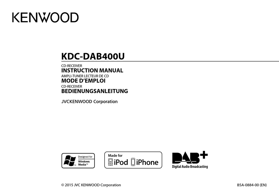 Kenwood kdc dab400u bruksanvisning