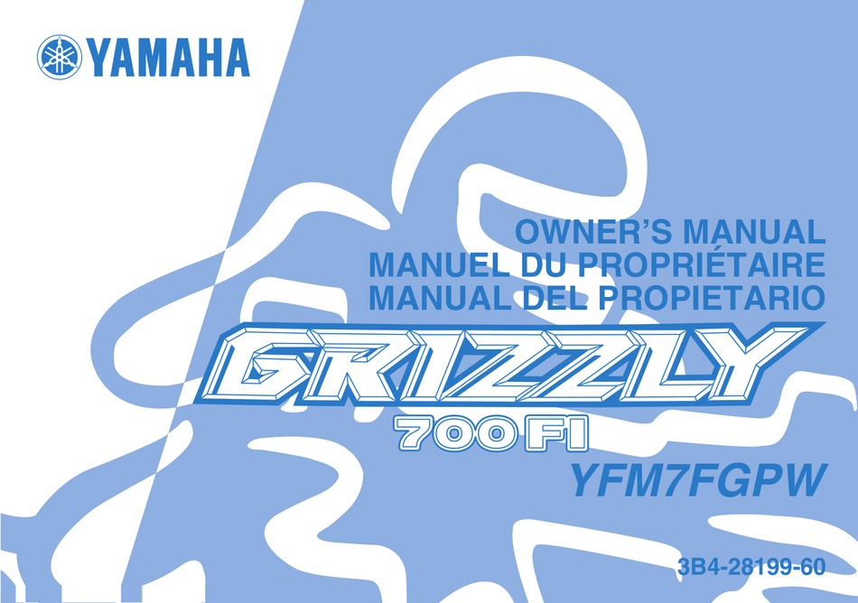 Yamaha Grizzly 700 Fi Yfm7fgpw Owner S