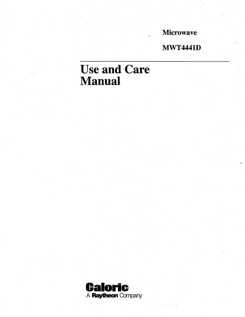 caloric-mwt4441d-use-and-care-manual-pdf-download-manualslib