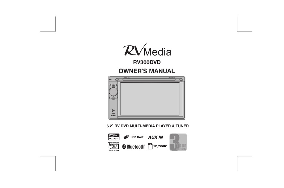 RVMEDIA RV300DVD OWNER'S MANUAL Pdf Download ManualsLib
