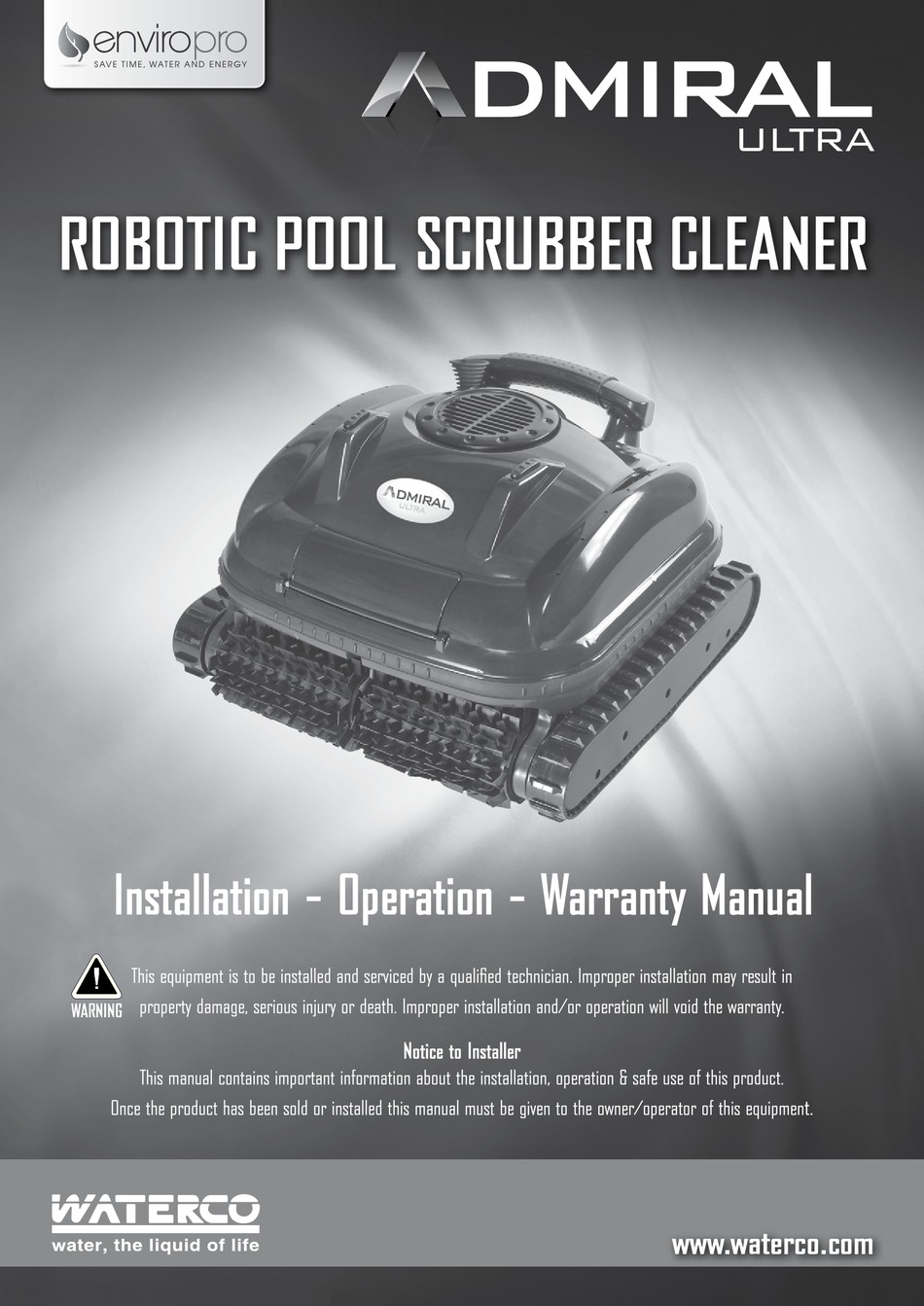 waterco admiral robotic pool cleaner