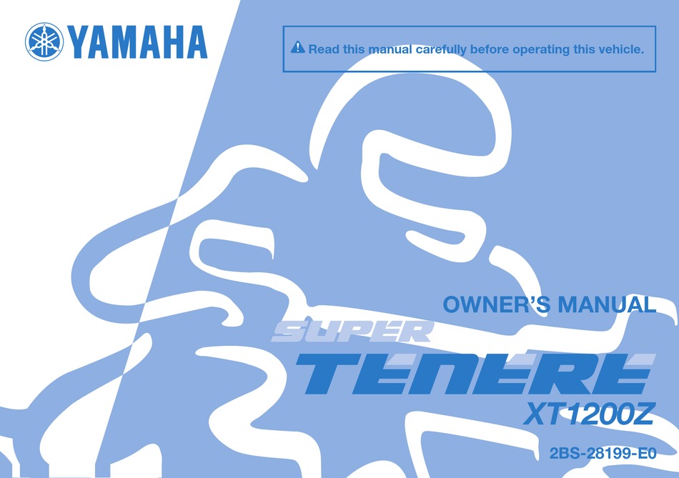 2013 Yamaha XTZ12D Super Tenere Motorcycle Owners Manual LIT-11626-26-46 