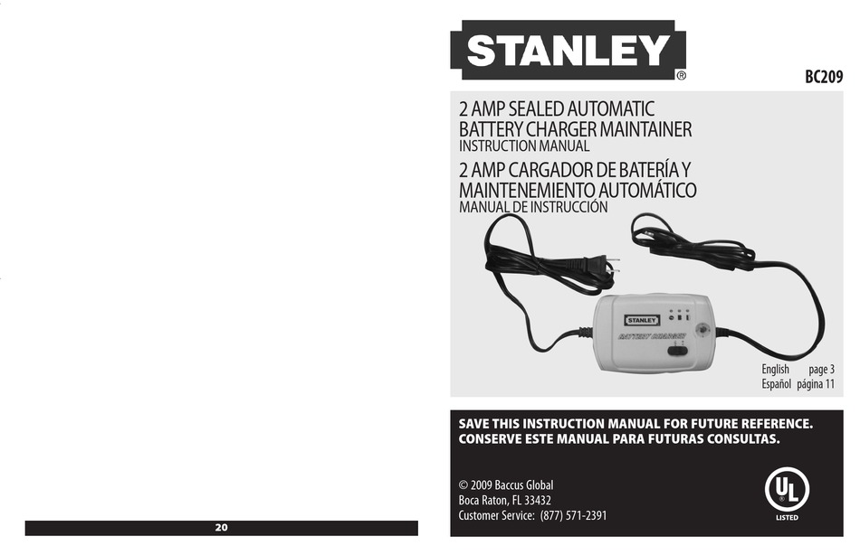 Stanley Bc209h284504 Instruction Manual Pdf Download Manualslib