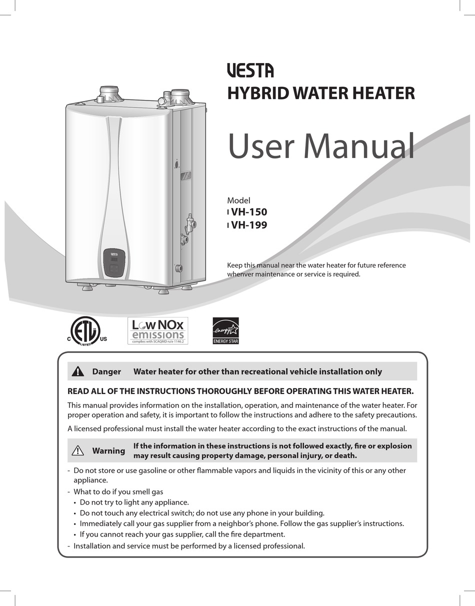 Error Codes - Vesta VH-150 User Manual [Page 11] | ManualsLib