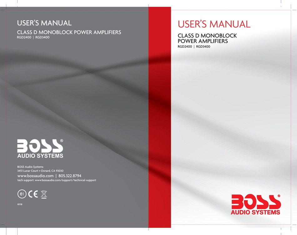 BOSS AUDIO SYSTEMS RGD2400 USER MANUAL Pdf Download | ManualsLib