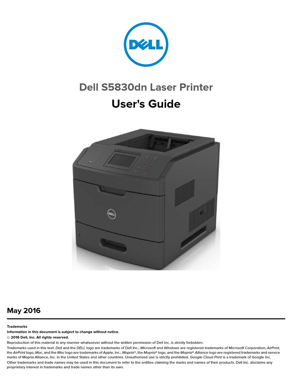 dell b2360dn printer reset printing dirty page