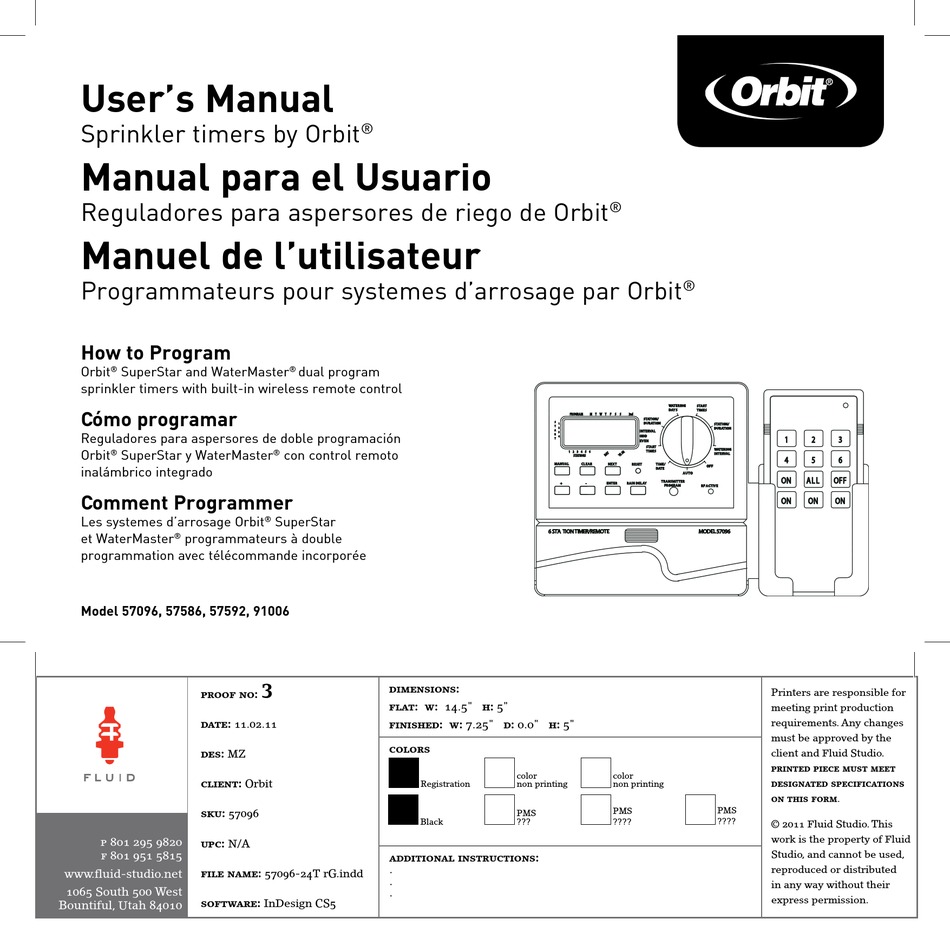 ORBIT 57096 USER MANUAL Pdf Download | ManualsLib