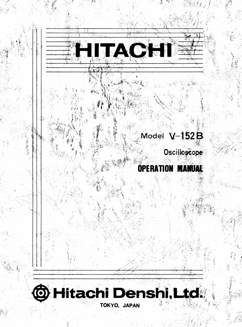 HITACHI V-152B OPERATION MANUAL Pdf Download | ManualsLib