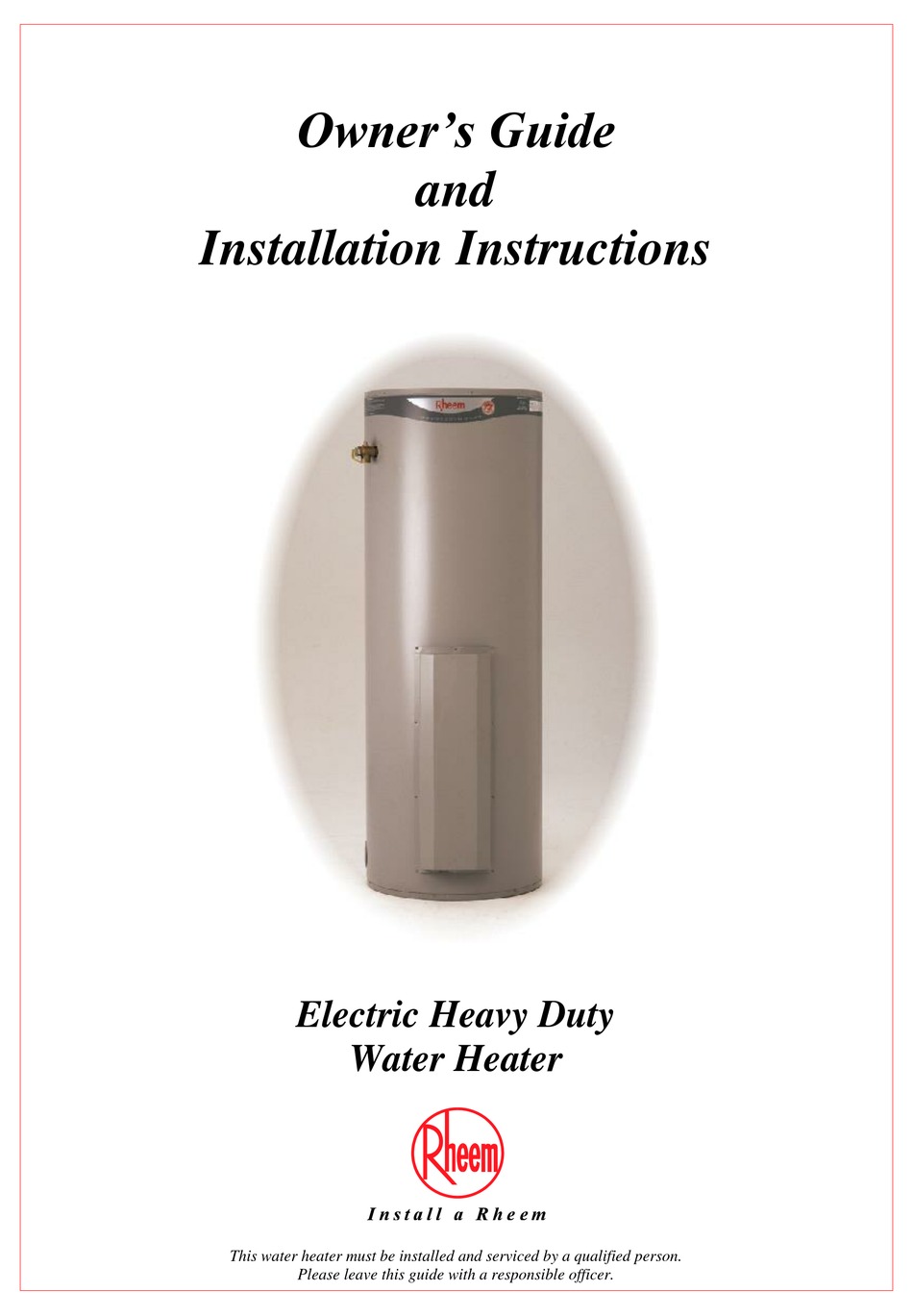 RHEEM 613050 OWNER