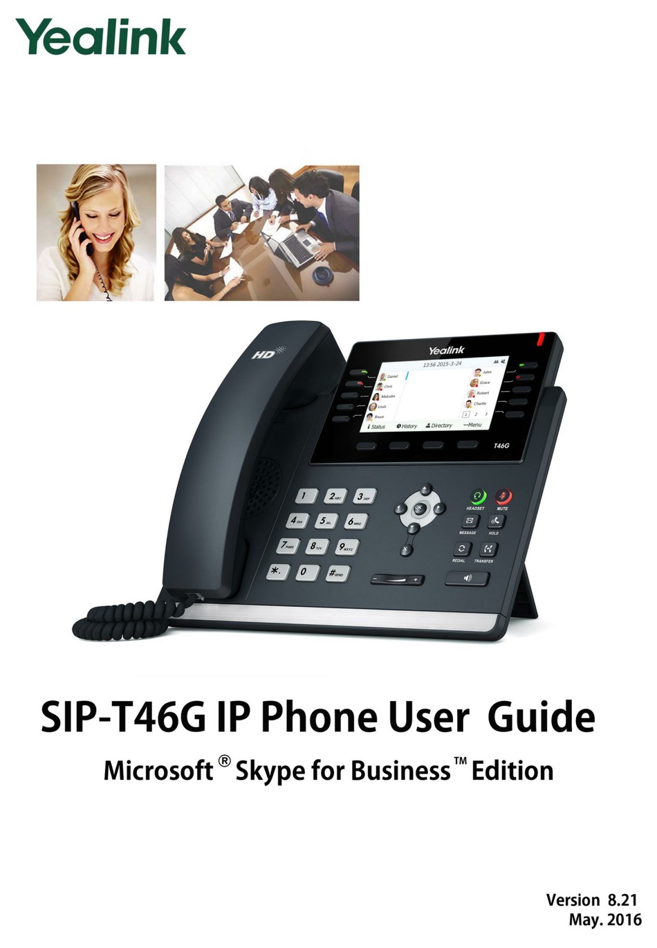 YEALINK SIP-T46G USER MANUAL Pdf Download | ManualsLib