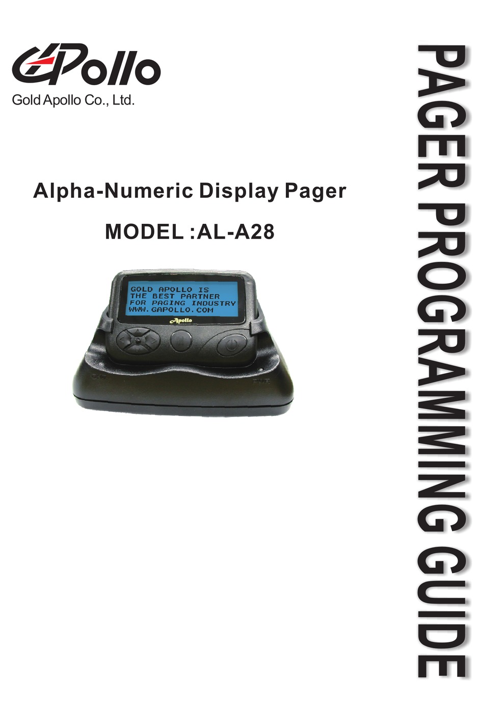 APOLLO AL-A28 PROGRAMMING MANUAL Pdf Download | ManualsLib