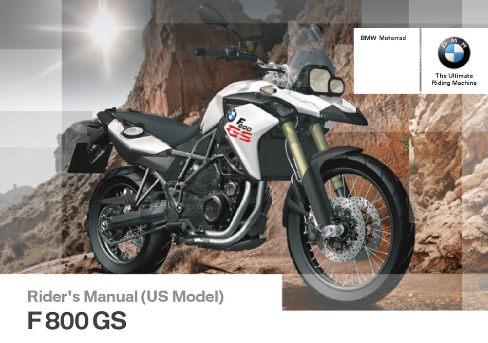 BMW F 800 GS RIDER'S MANUAL Pdf Download ManualsLib