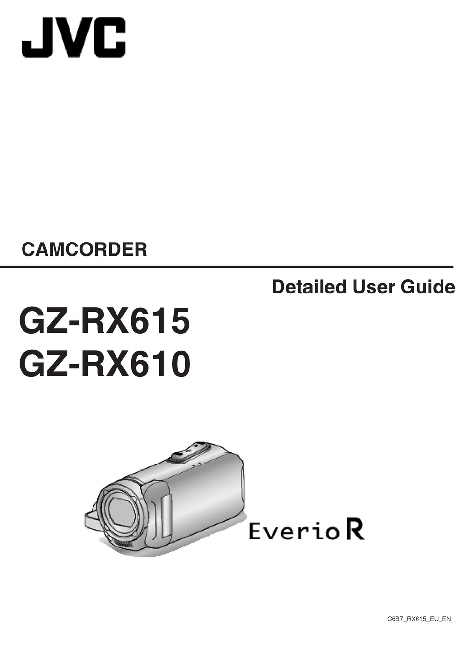 Jvc Everio Gz Rx610 Detailed User Manual Pdf Download Manualslib