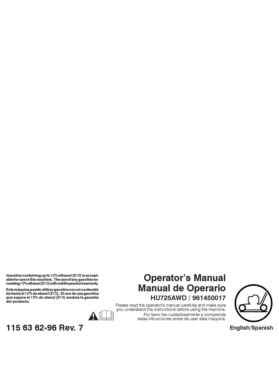 HUSQVARNA HU725AWD OPERATOR'S MANUAL Pdf Download | ManualsLib