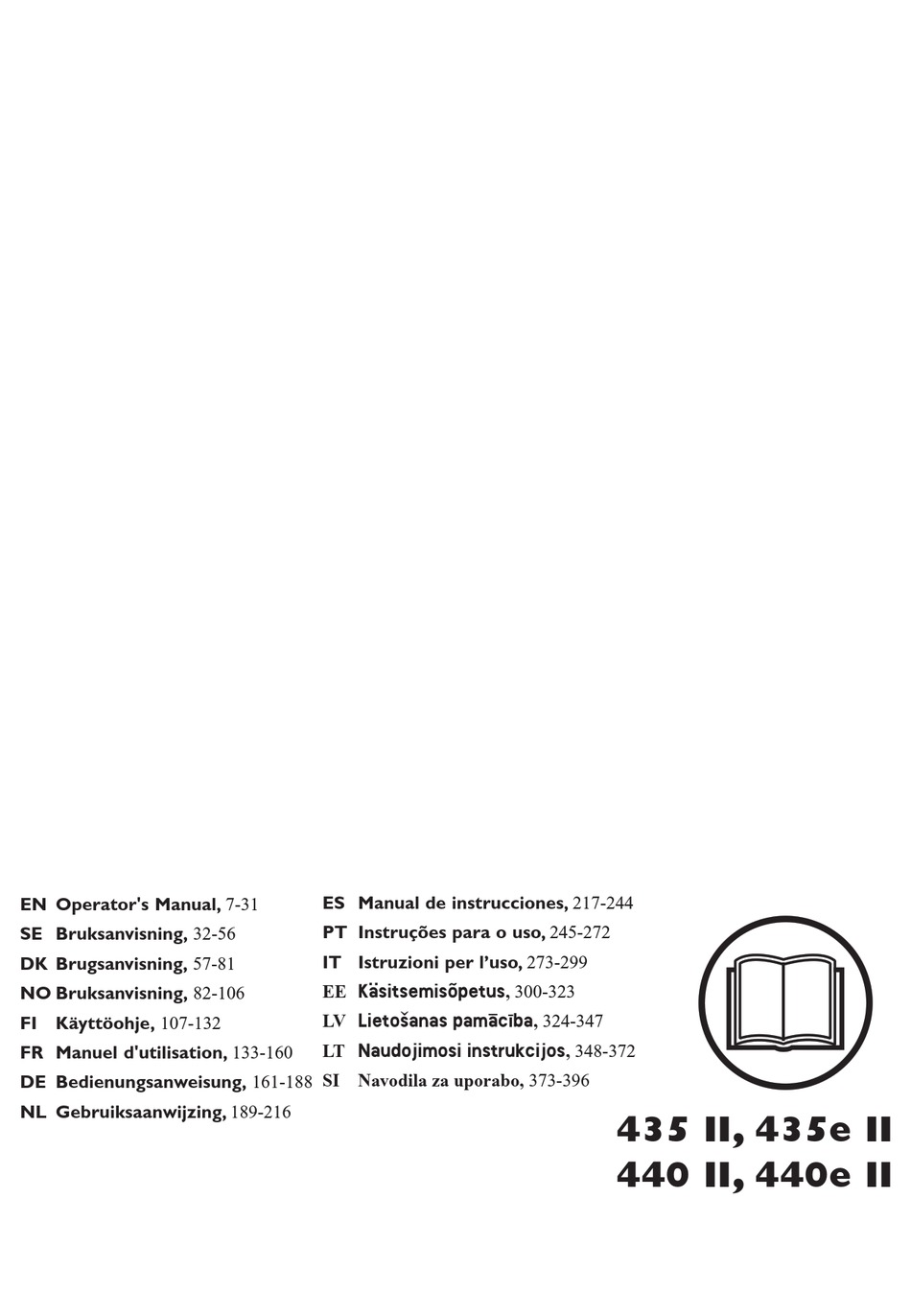 HUSQVARNA 435 II OPERATOR'S MANUAL Pdf Download | ManualsLib