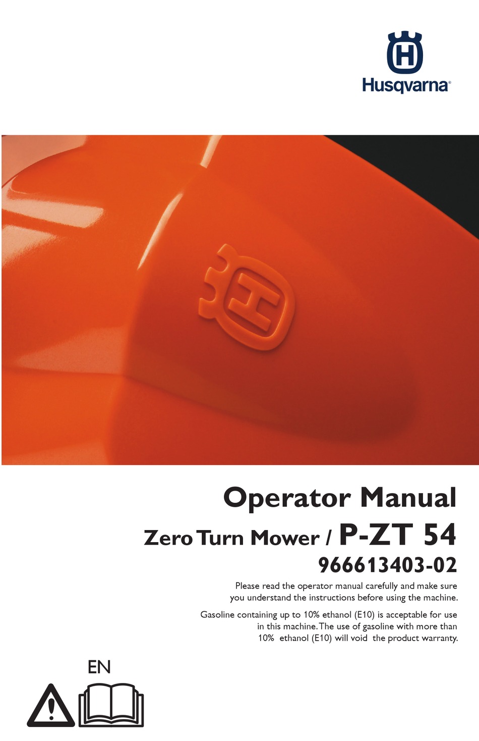 HUSQVARNA PZT 54 OPERATOR'S MANUAL Pdf Download ManualsLib