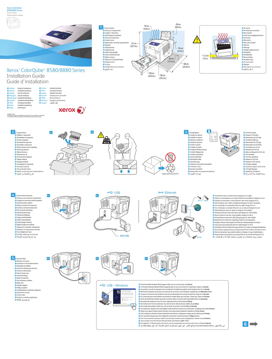 XEROX COLORQUBE 8580 INSTALLATION MANUAL Pdf Download ManualsLib