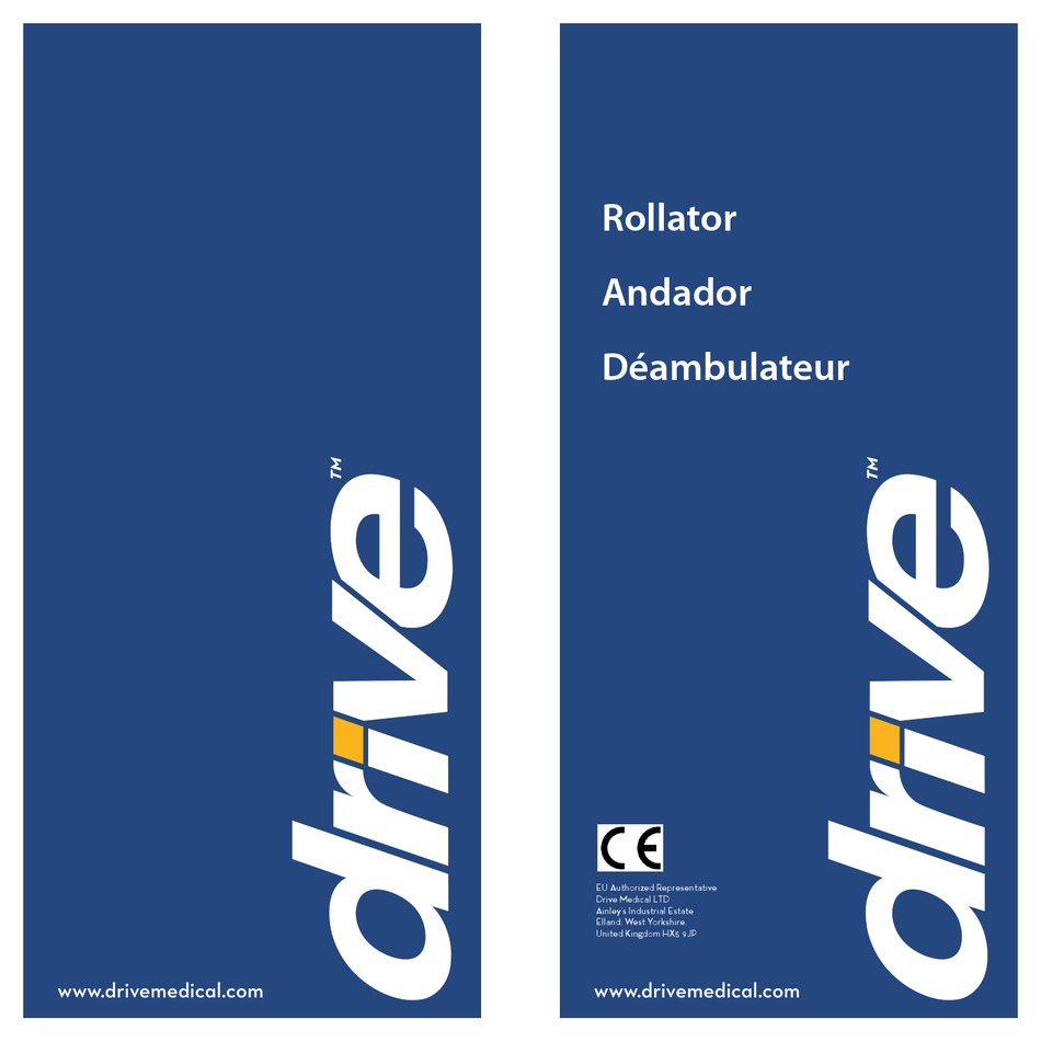 DRIVE ROLLATOR ASSEMBLY INSTRUCTIONS MANUAL Pdf Download | ManualsLib