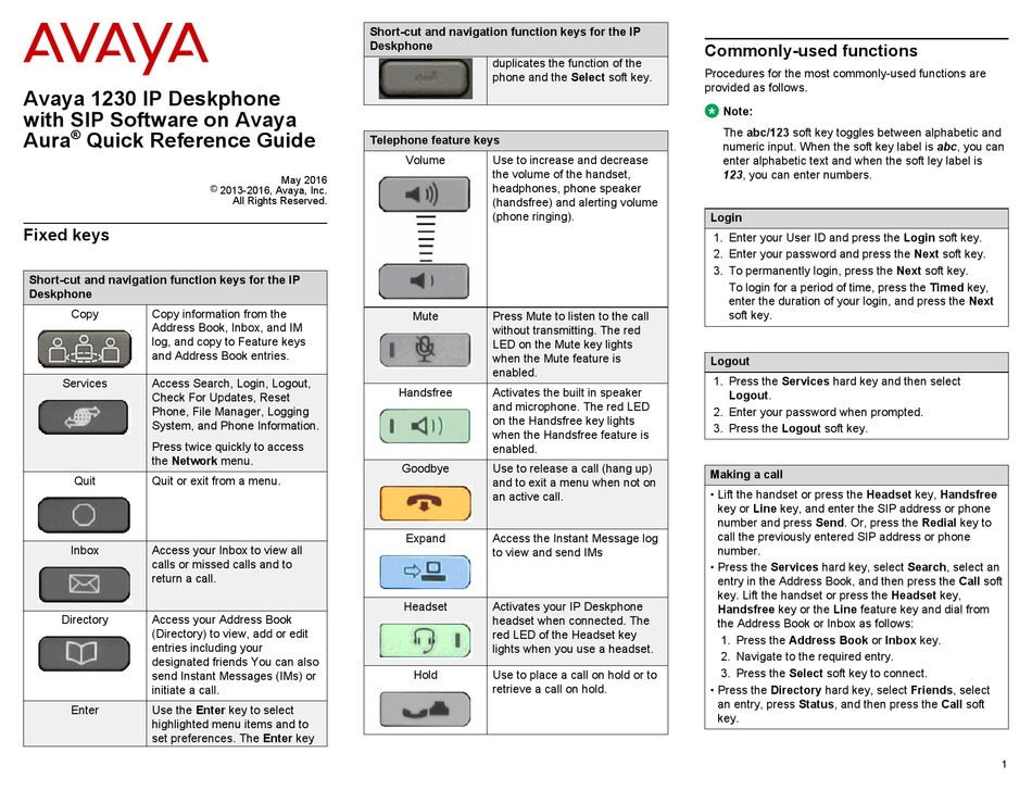 avaya user preferences page