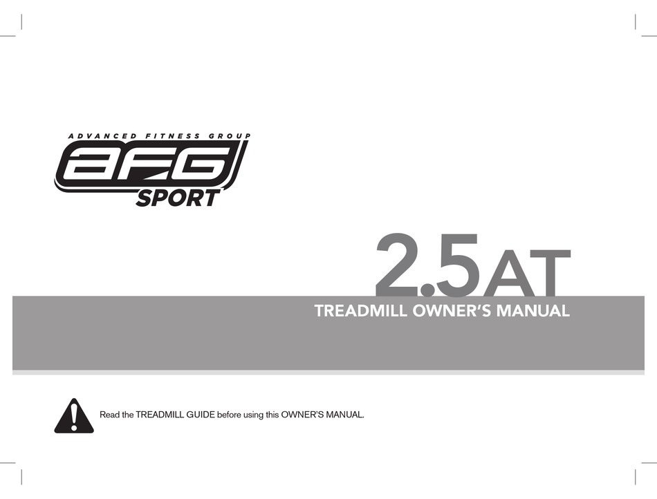 Afg 2 5at Owner S Manual Pdf Download Manualslib