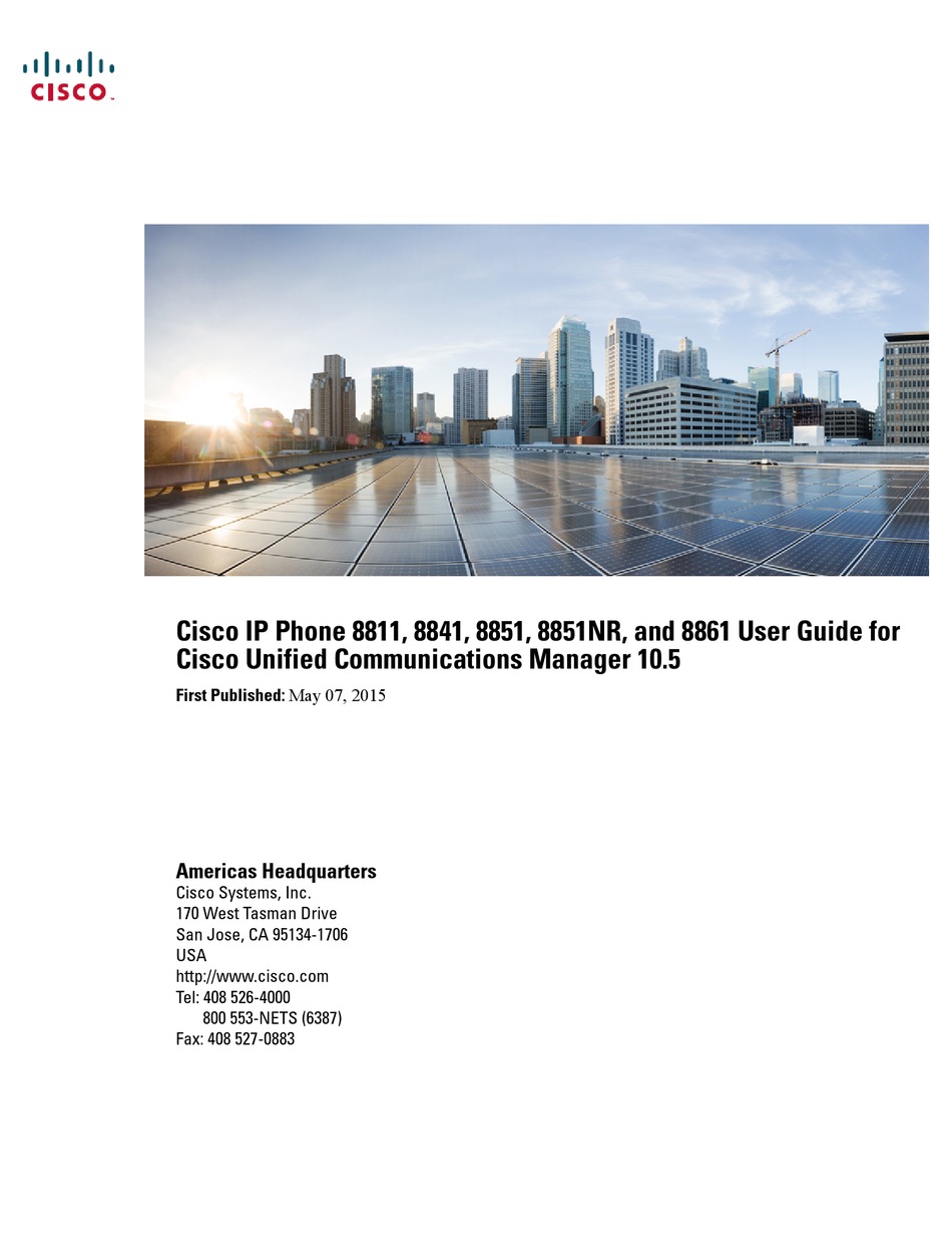 CISCO 8811 USER MANUAL Pdf Download ManualsLib