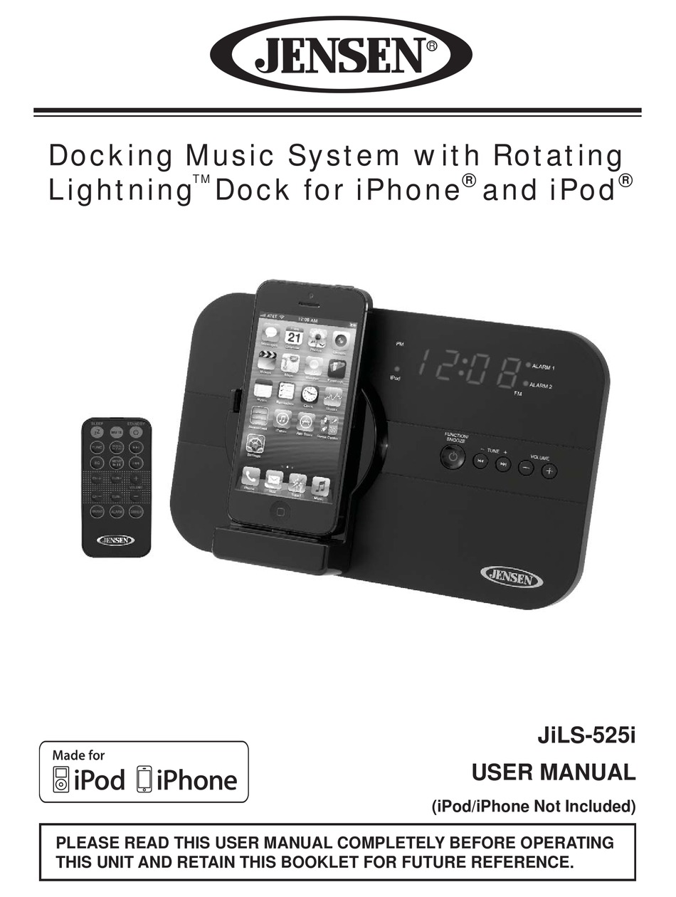 Jensen Jils 525i User Manual Pdf Download Manualslib